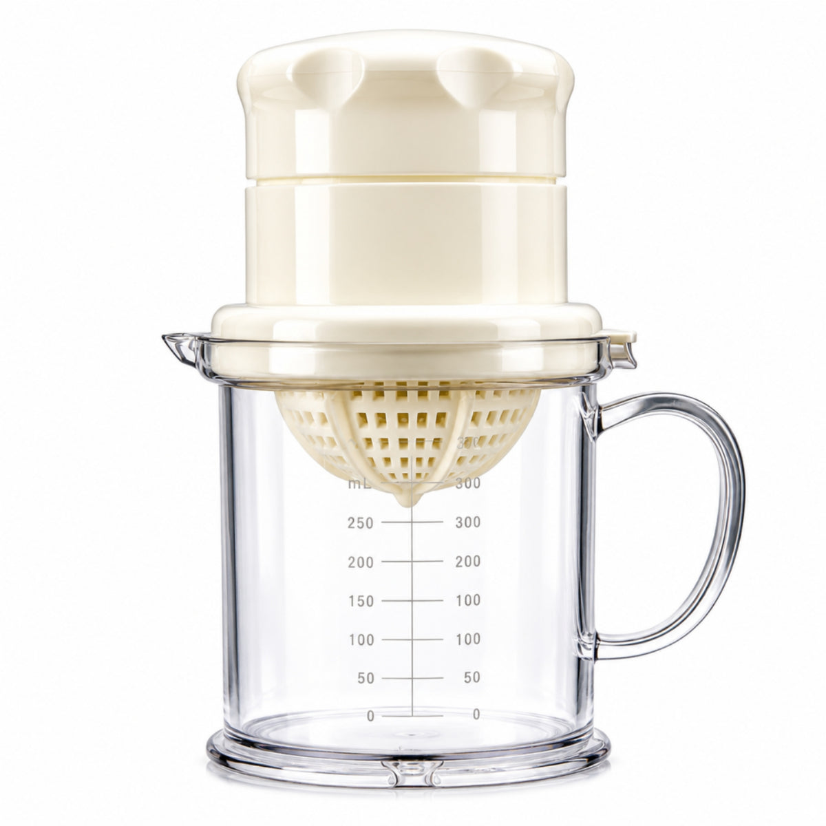 Manual Hand Juicer Clear Hand Citrus Press Measuring Marks