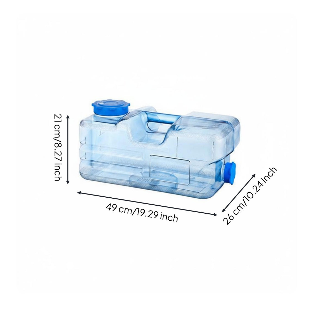 Tea Table Water Bottle Food Grade PC Material Rectangular Water Container