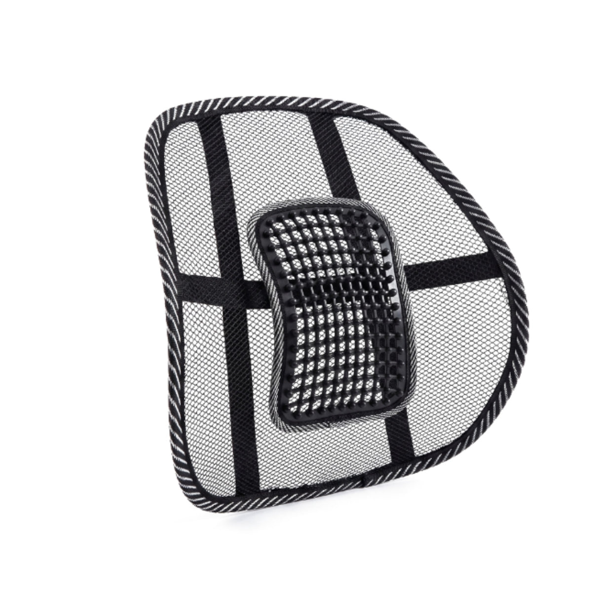 Bead Points Mesh Cushion Striped Edge Ergonomic Back Support