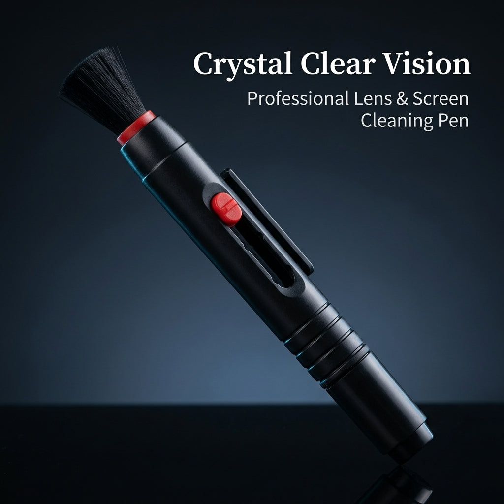 Cleaning Pen with Retractable Brush, DSLR Cleaning Kit for Photographers, Lens Care and Camera Maintenance Tool, Travel Cleaning Kit for Camera Gear
