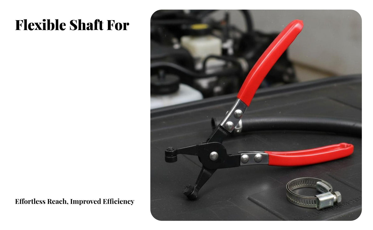 Car Water Pipe Clamp Tool Heavy Duty Hose Clamp Plier Locking Mechanism Flat Band Hose Pliers for Mechanics, DIY Enthusiasts