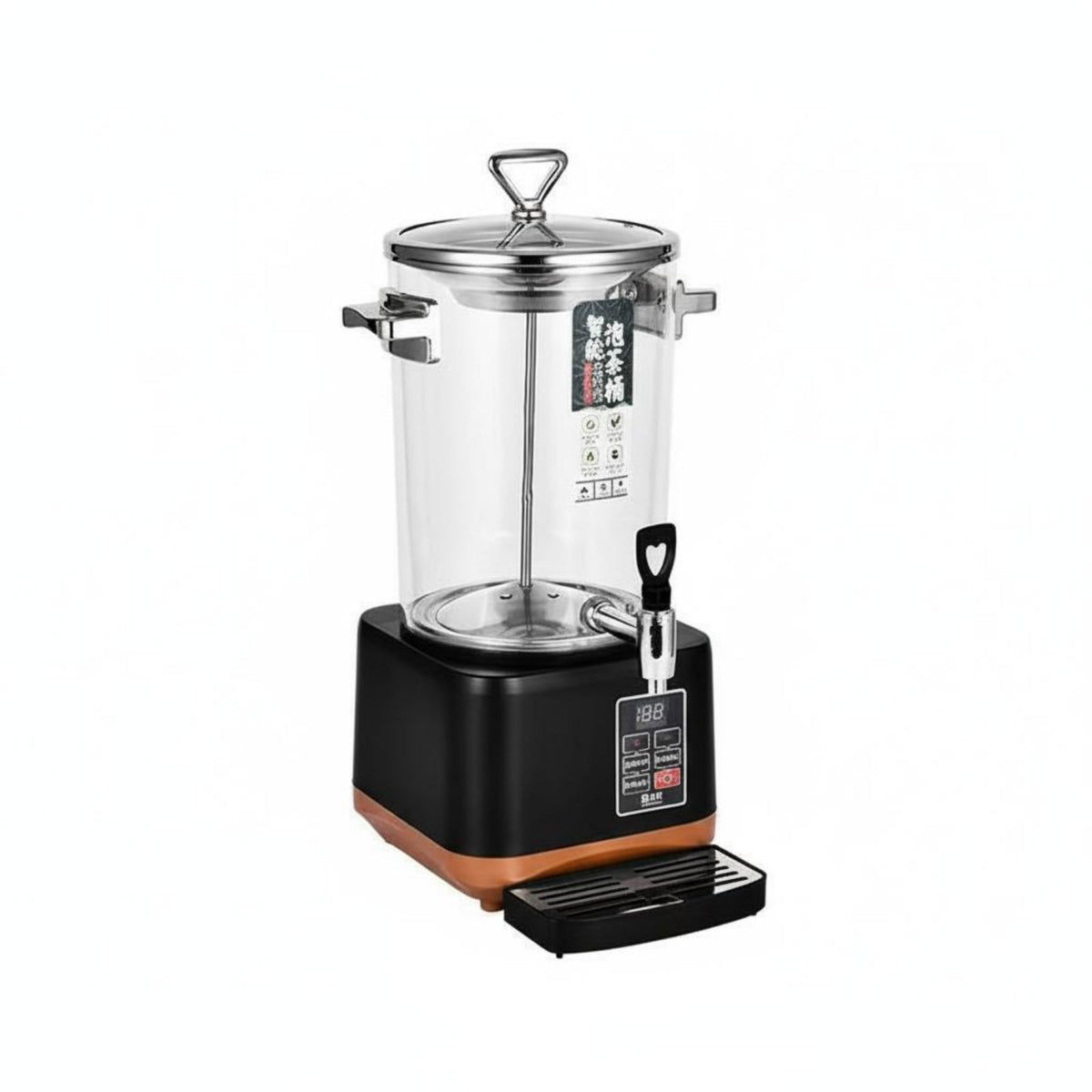 Automatic Steam Tea Brewer Fast Boiling Electric Tea Brewer Beverage Warmer Dispenser Boil-Dry Protection for Restaurant