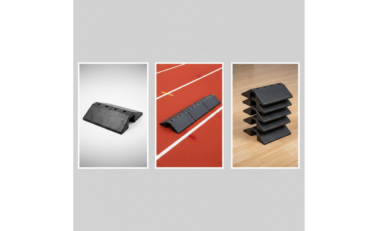 Rubber Base with Mounting Holes Low-Profile Wedge Base Non-Slip for Athletes, Soccer Athletes, Athletic Exercises, Outdoor Training
