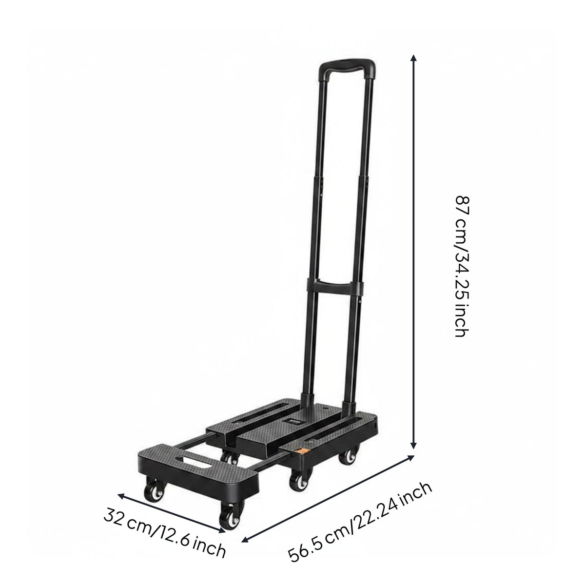 Foldable Moving Trolley Thickened Frame Heavy Duty Hand Truck Compact