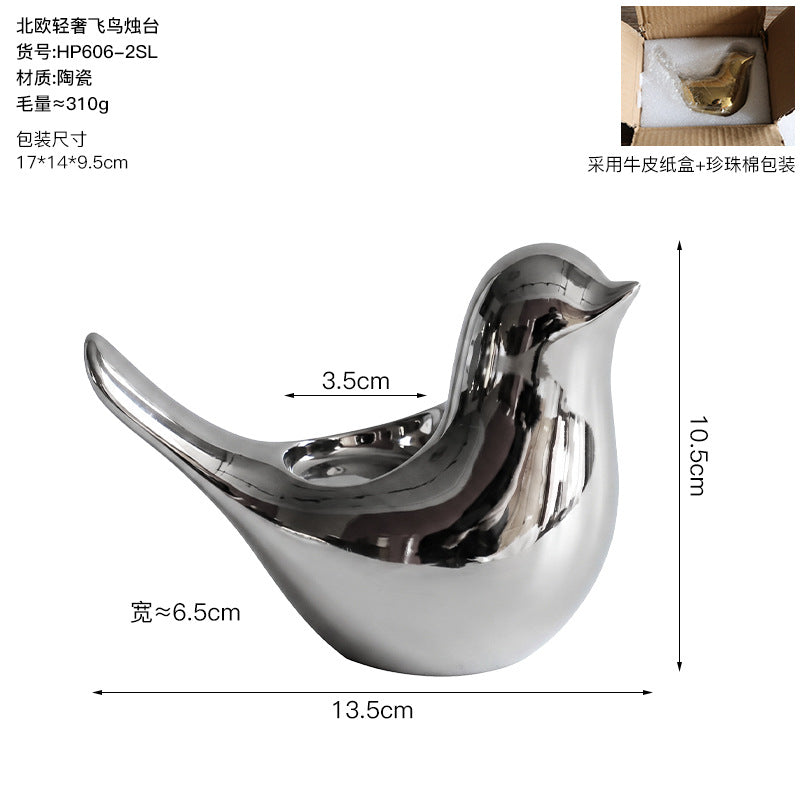 Silver / Tilted Head Bird
