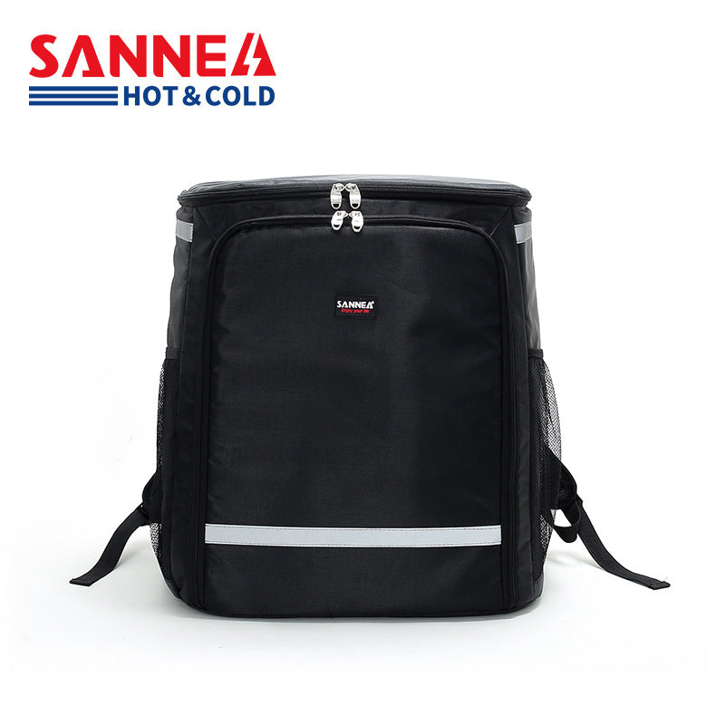 57L Insulated Backpack for Food Delivery, Waterproof Pizza Carrier with Compartments