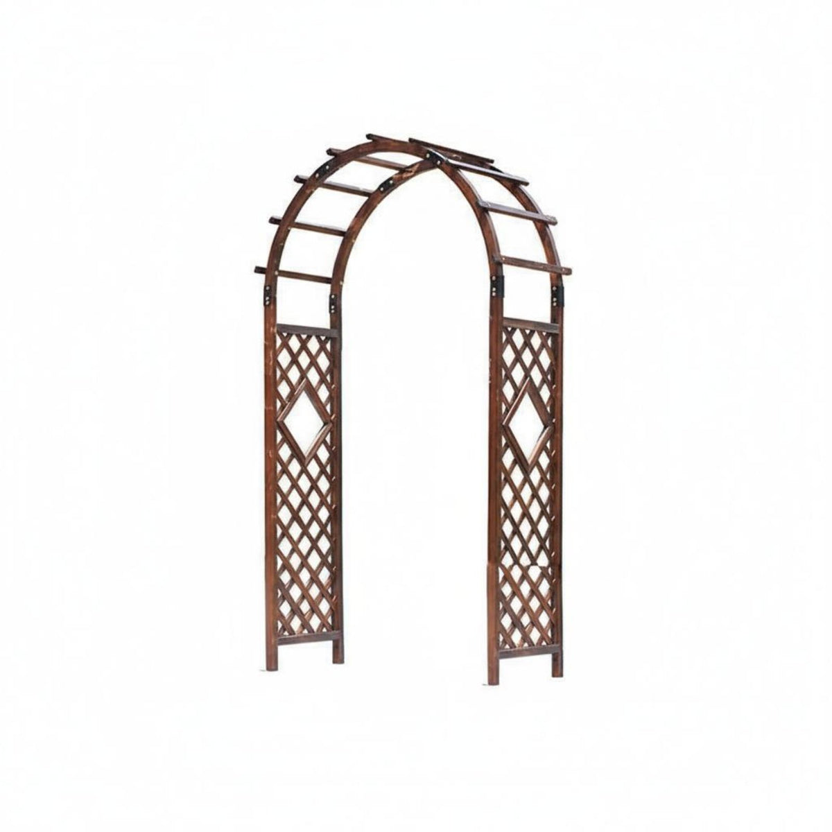 Wooden Garden Arbor Anti-Rust-Resistant Outdoor Garden Lattice Archway Weather Resistant Climbing Plant Archway for Gardeners, Yard Entryway