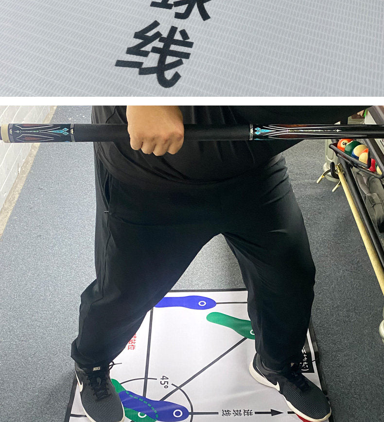 Billiards Stance Guide Chart for Black 8-Ball, 9-Ball, and Snooker - Training Aid