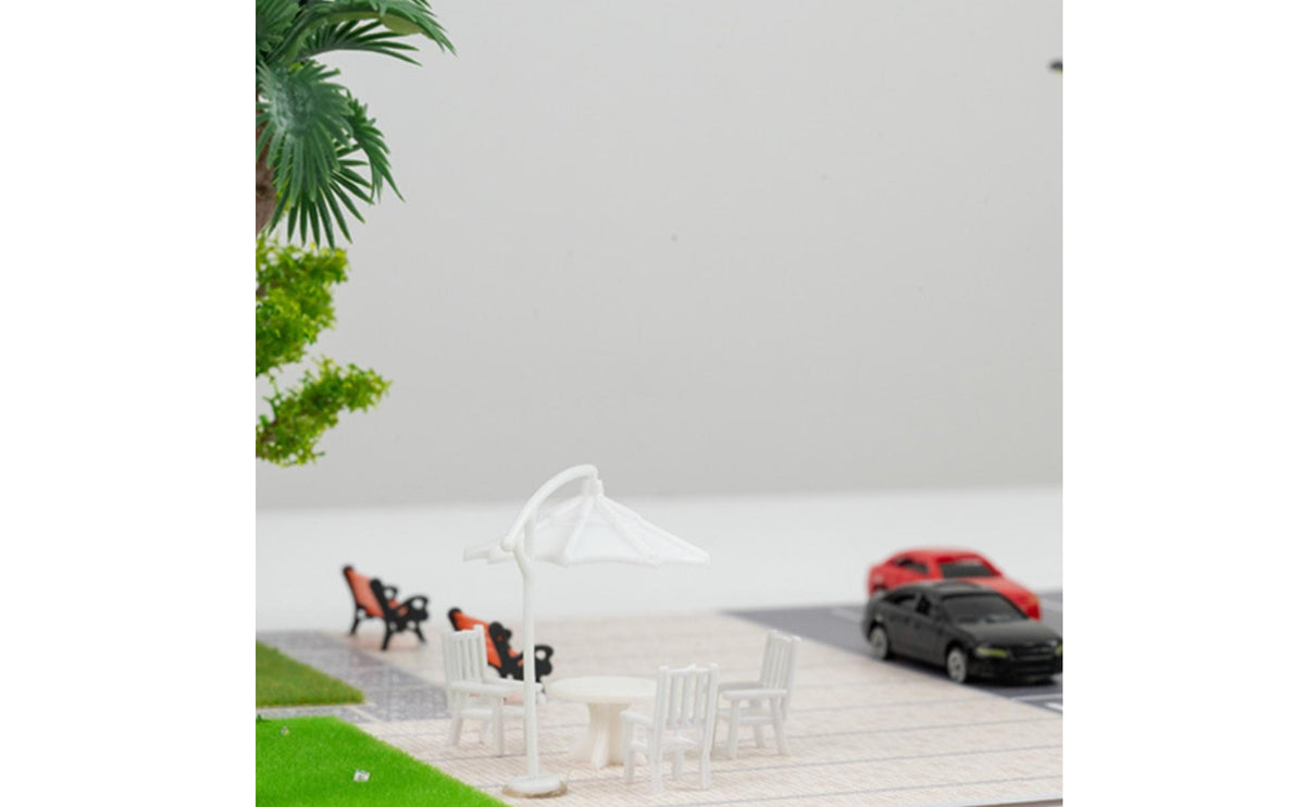Road Scene Model Kit DIY Street Scene Model Fine Detail Miniature Road Surface for Hobbyists, Architectural Dioramas
