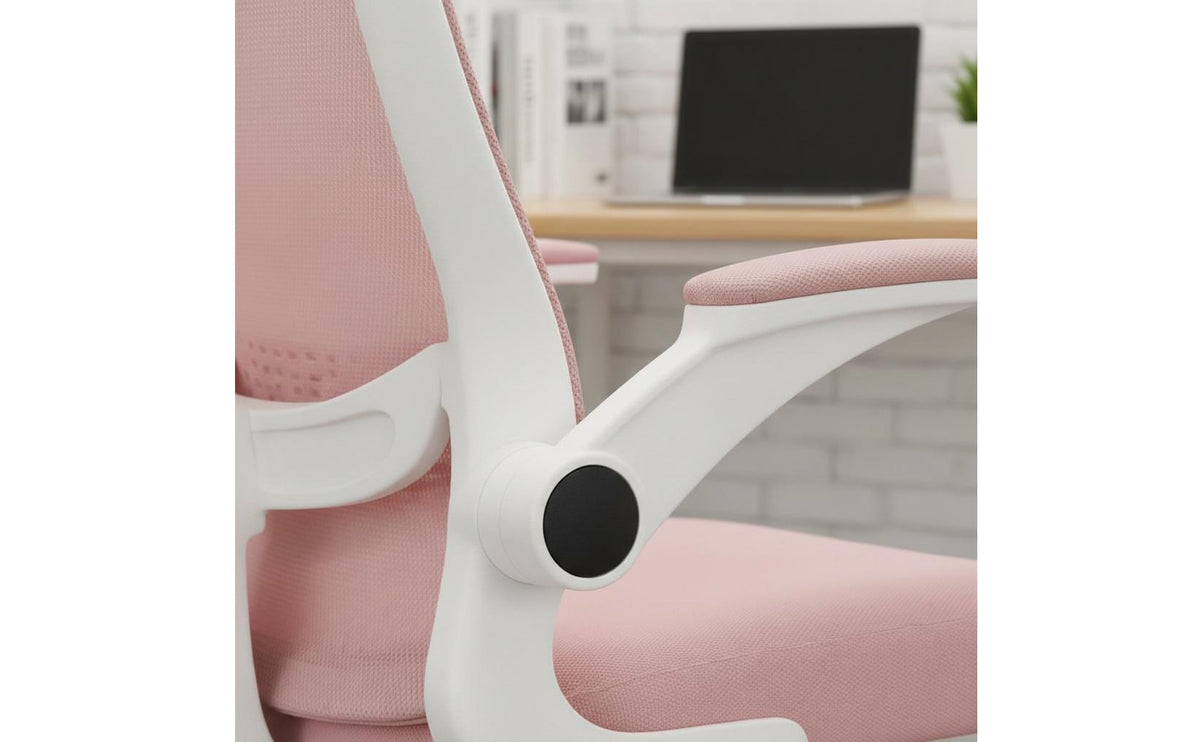 Rocking Function Swivel Task Chair with Headrest Thick Padded Seat Headrest Desk Chair Support Heavy Duty for Students, Teens, Bedroom