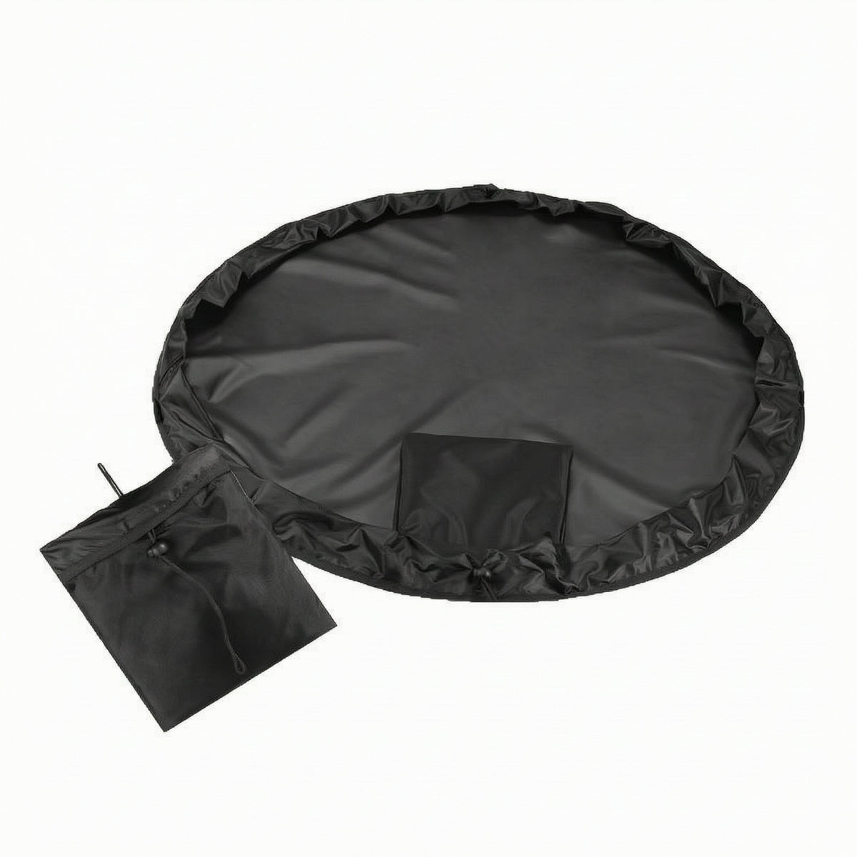 Portable Beach Changing Mat Foldable Changing Mat with Pouch Drawstring Bag Round for Surfers, Swimmers, Poolside