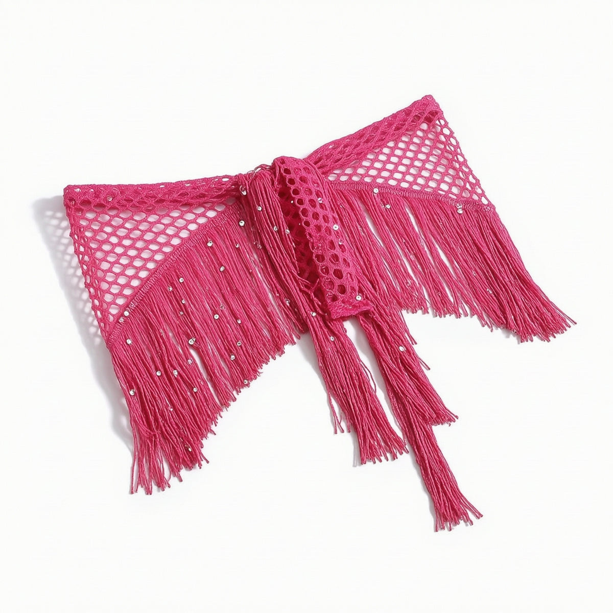 Belly Dance Hip Scarf Mesh Hip Scarf with Sequins Shimmering Fringe Skirt Lightweight Sequin Fringe Skirt Tie-up for Dancers