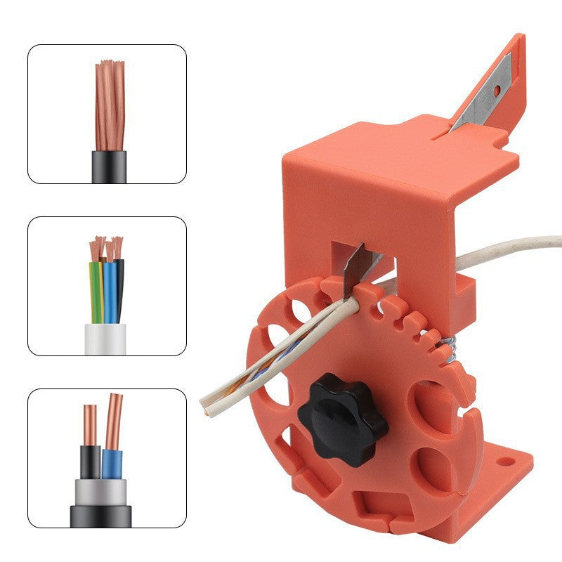 Adjustable Manual Cable Stripper with Rubber Coating