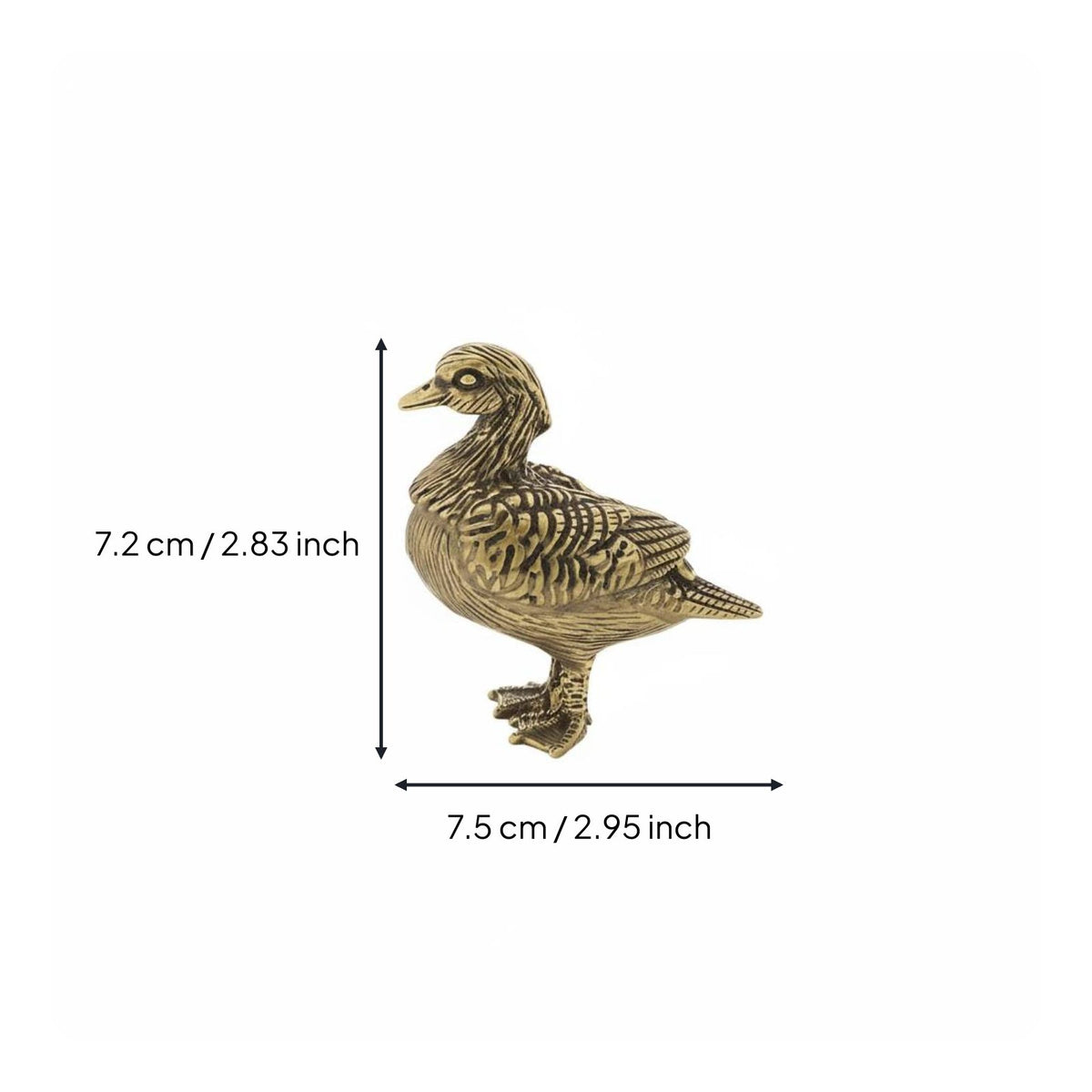 2 Pieces Antique Brass Duck Statues Wedding Gift Mandarin Duck Figurines