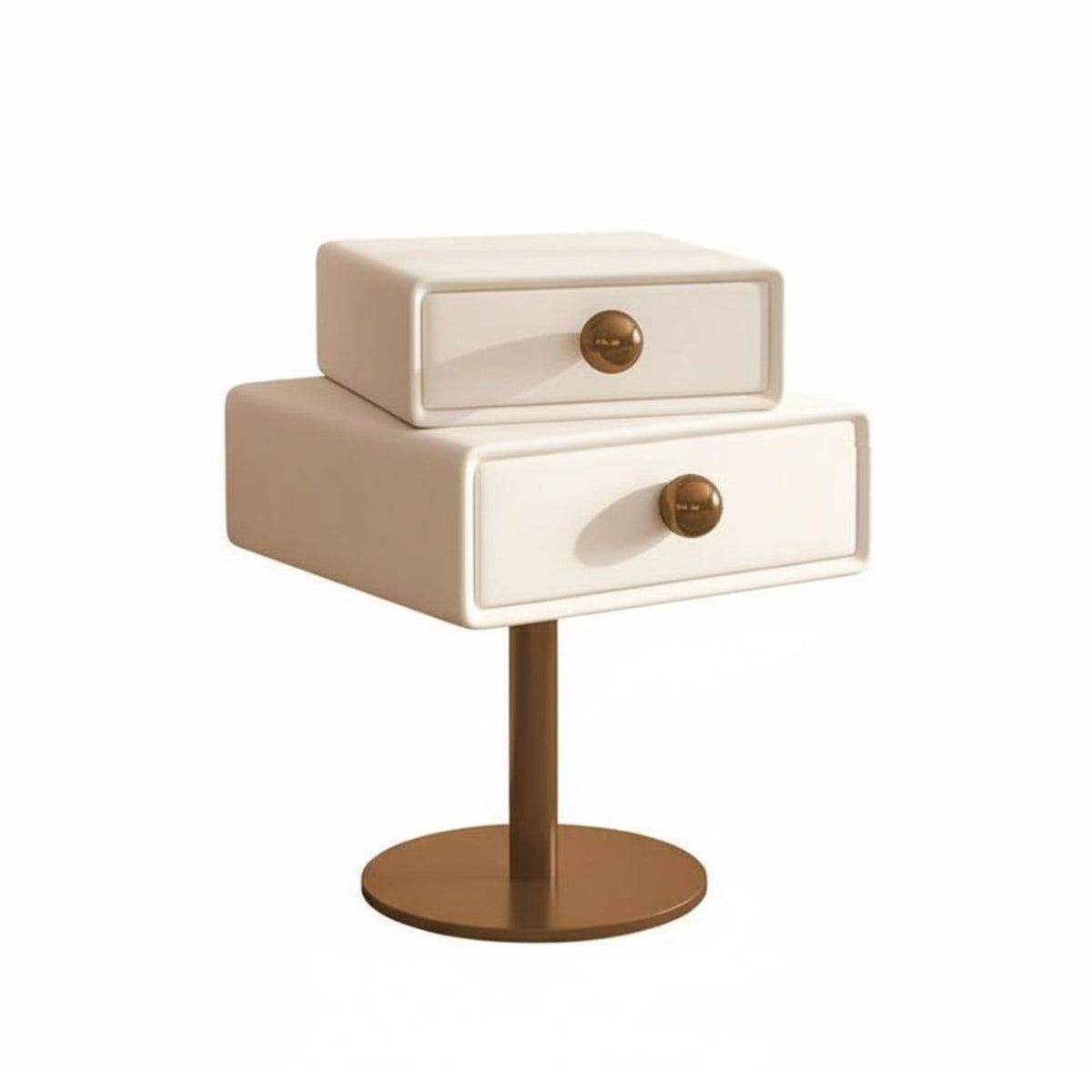 2-Tier Rotating Drawer Unit Modern Minimalist Design for Hotel, Adults, Students