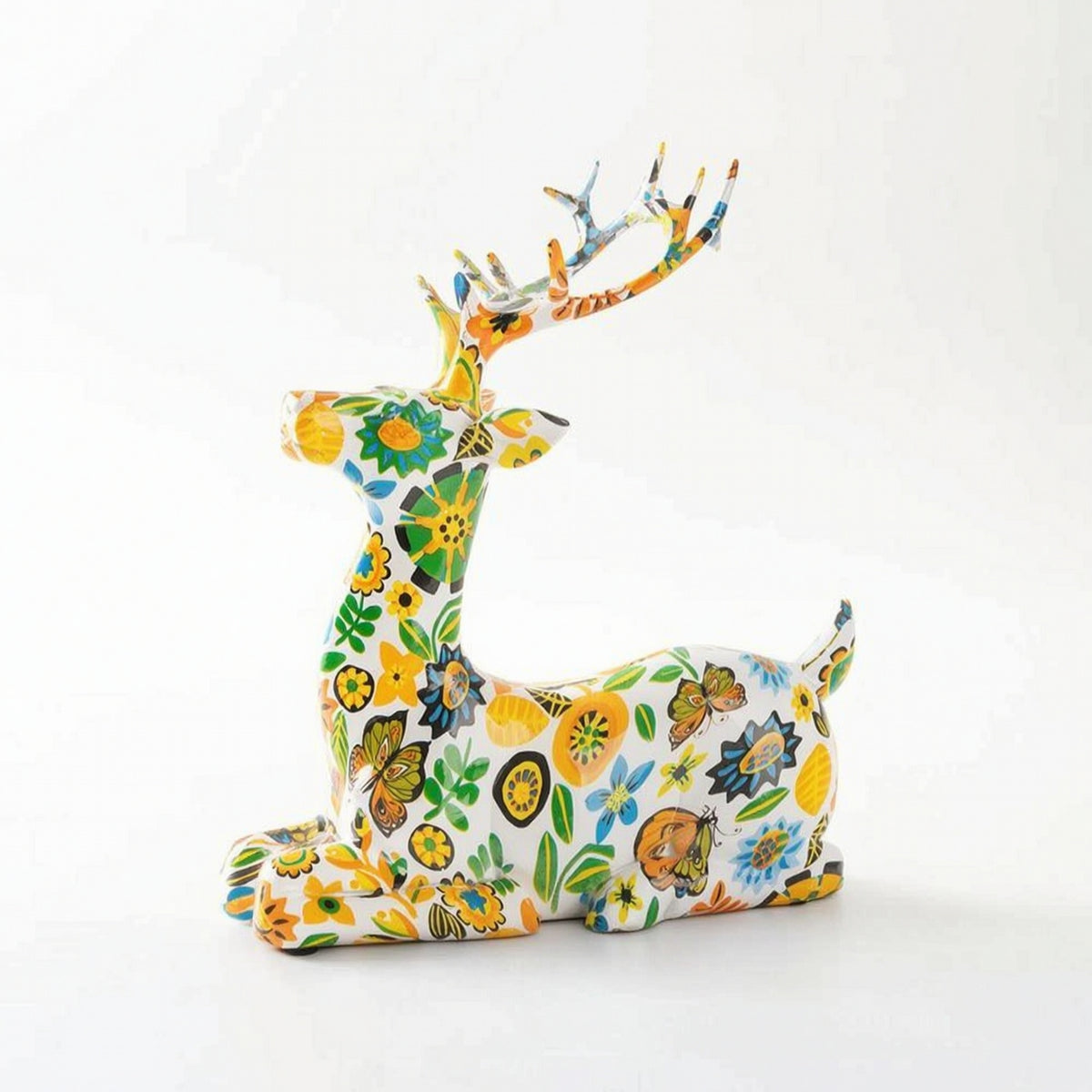 Deer Figurine Tabletop Animal Statue Sculpted for Beverage Cabinet
