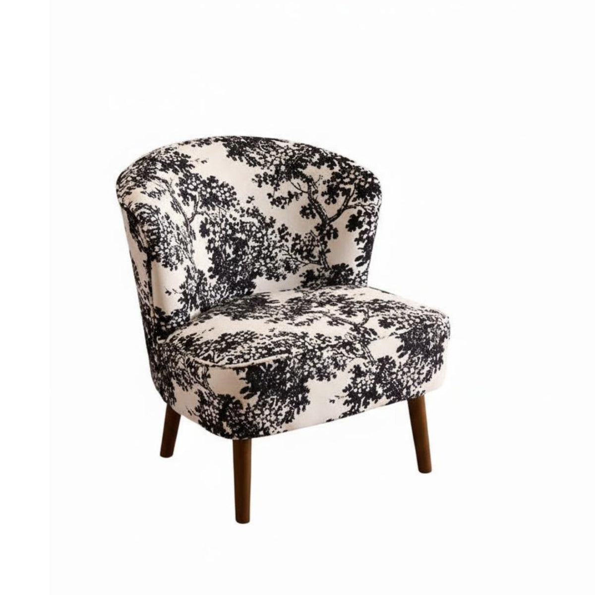 Upholstered Single Armchair Cozy Cushioned Accent Chair Soft Texture