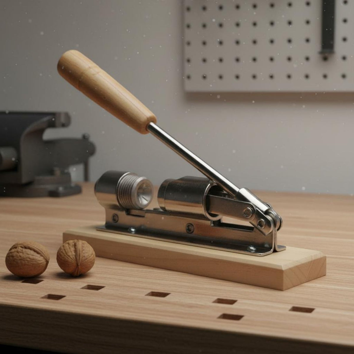 Mechanical Nut Sheller Adjustable Size Walnut Sheller Sturdy Metal Body