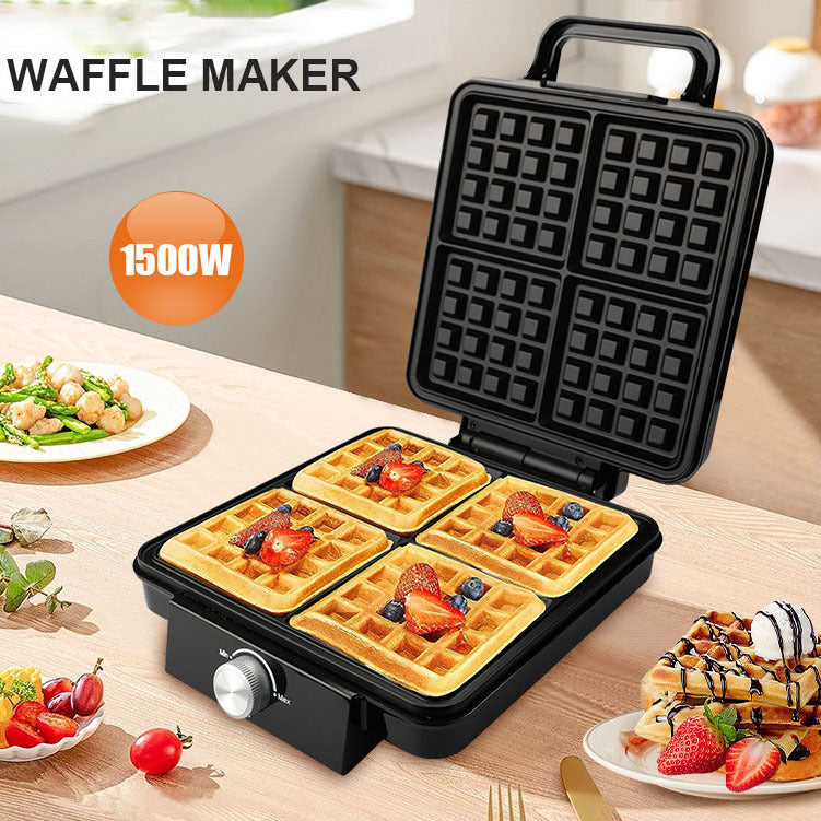 Home Waffle Maker for 4 Slices, Breakfast Sandwich Maker, EU Plug