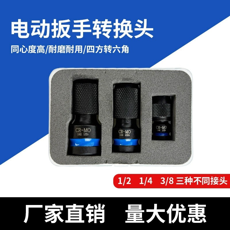 Quick-Release Telescopic Conversion Electric Wrench 3/8 Air Impact Socket 1/2 Electric Drill Chuck 1/4 Adapter Set