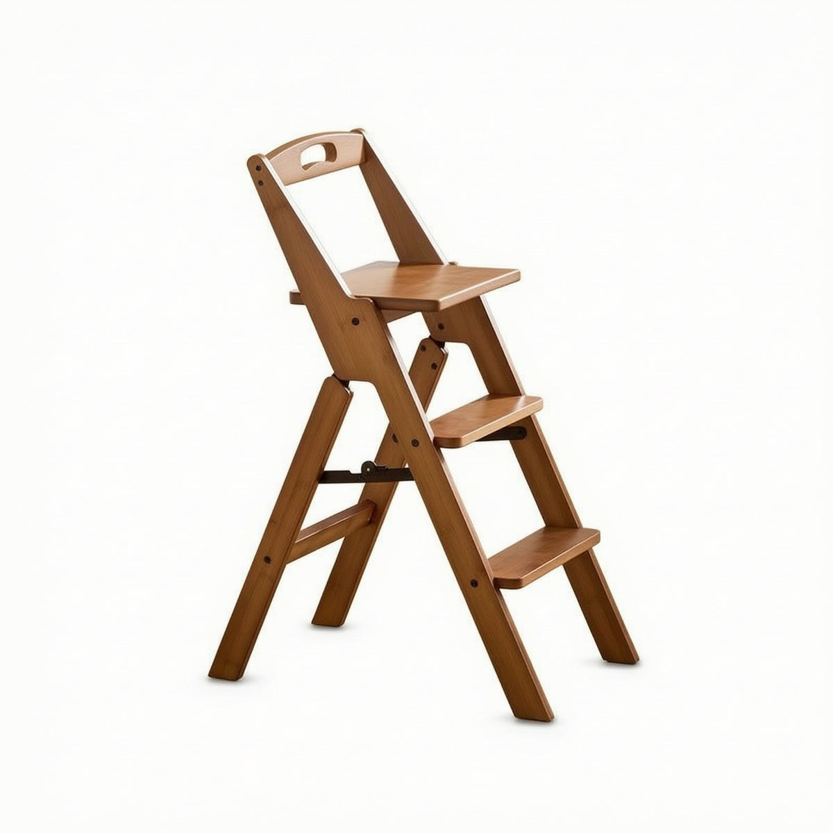 Step Stool with Backrest Foldable Folding Step Stool Multiversatile Furniture for Kitchen, Home Library