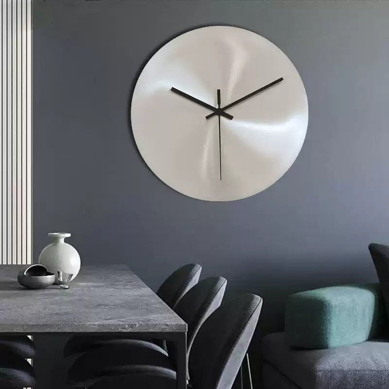 Round Metal Wall Clock with Industrial Style