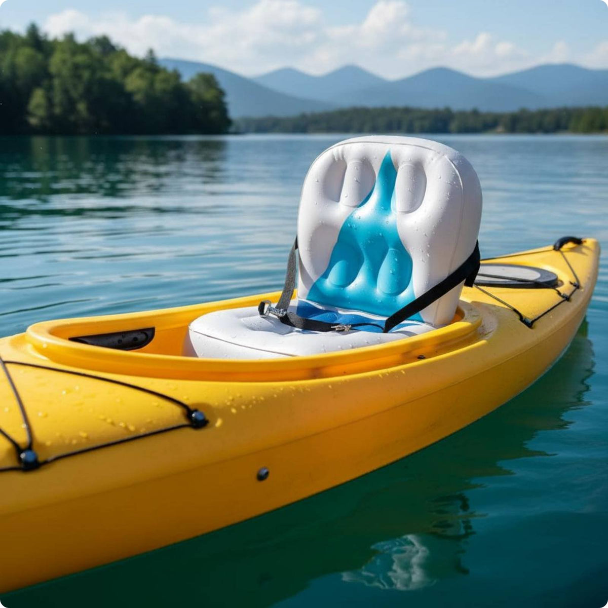 Inflatable Kayak Seat Lightweight Inflatable Backrest Seat Shock Absorbing
