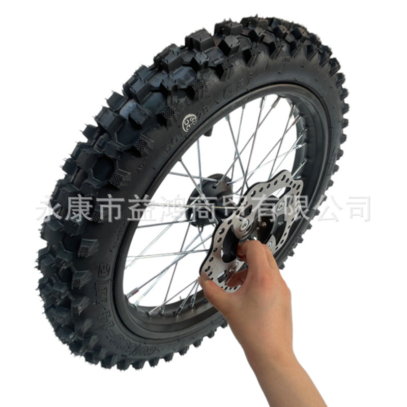 Apollo Motorcycle Off-Road Tire Wheel Hub Front 60/100-14 Inch Disc Brake Assembly