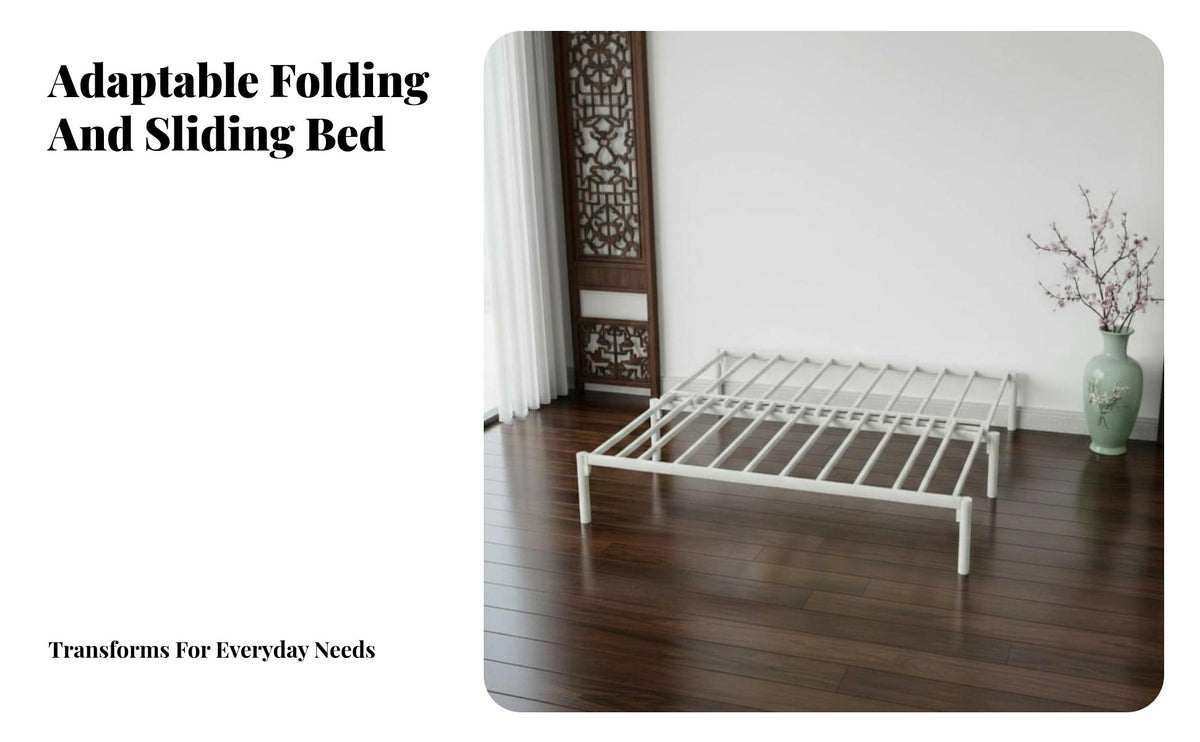 Headboardheadboard-absent Pull-extended Guest Bed Space-Saving Extendable Frame twofoldUse Design Bedroom Furniture Integrated Storage for Apartment Dwellers, Students, Homeowners, Small Spaces, Living Room, Home Office