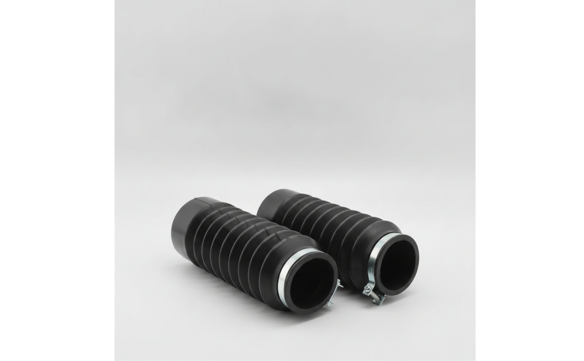 Motorcycle Front Fork Boot Rubber Fork Dust Boots with Clamps Guard Sleeves for Motorcyclists, Riders
