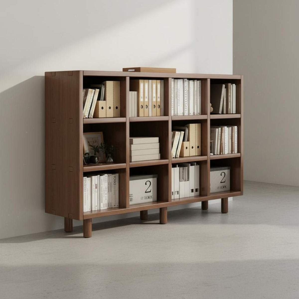 Walnut Finish Accent Cabinet Multipurpose Low Profile Console Cabinet Sturdy Wood Rattan Sideboard with Flip-up Doors Suitable for Dining Room Kitchen Entryway