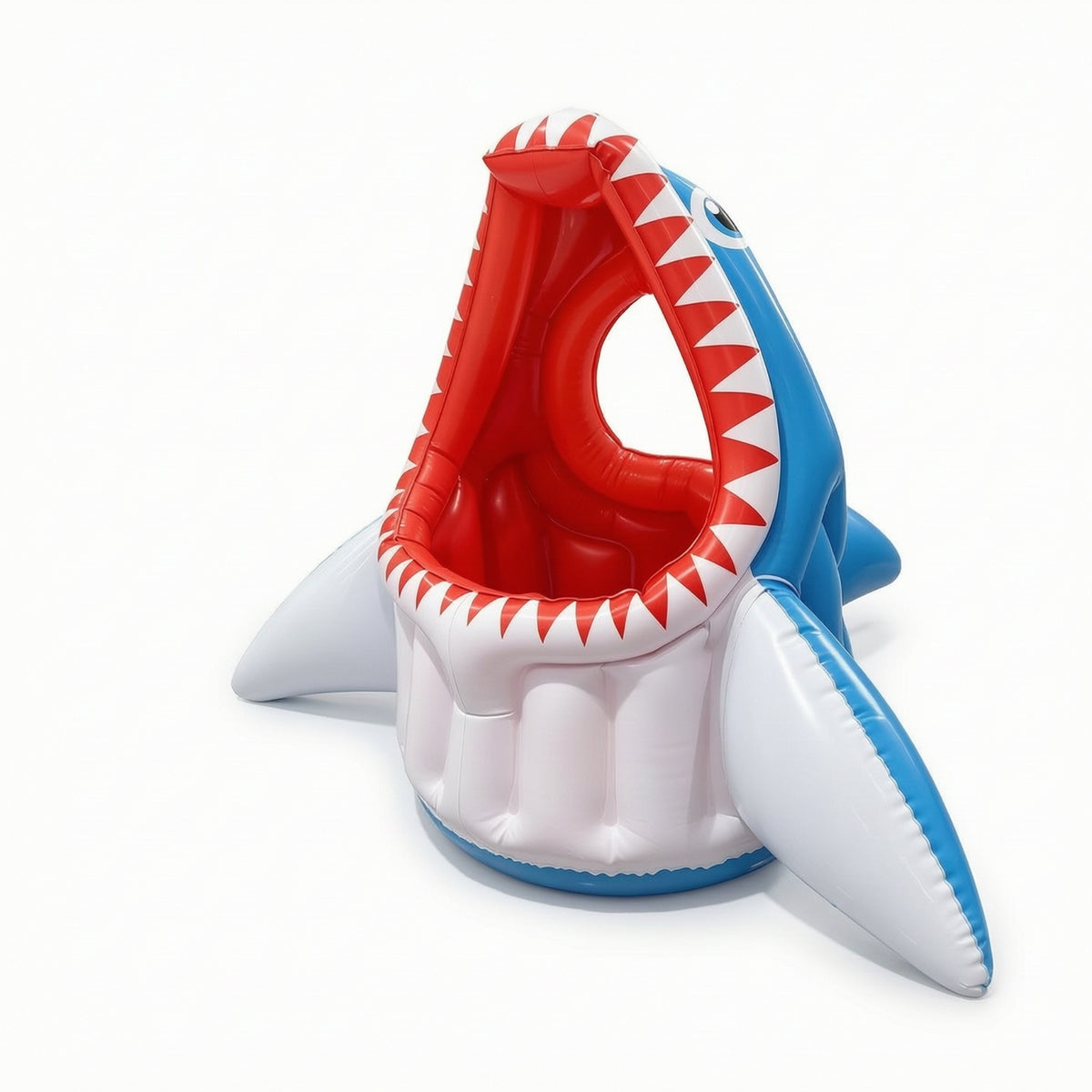 Freestanding Shark Pool Game Long-Lasting Inflatable Shark Target Portable Inflatable Toss Game with Balls Ready-to-Play for Backyard