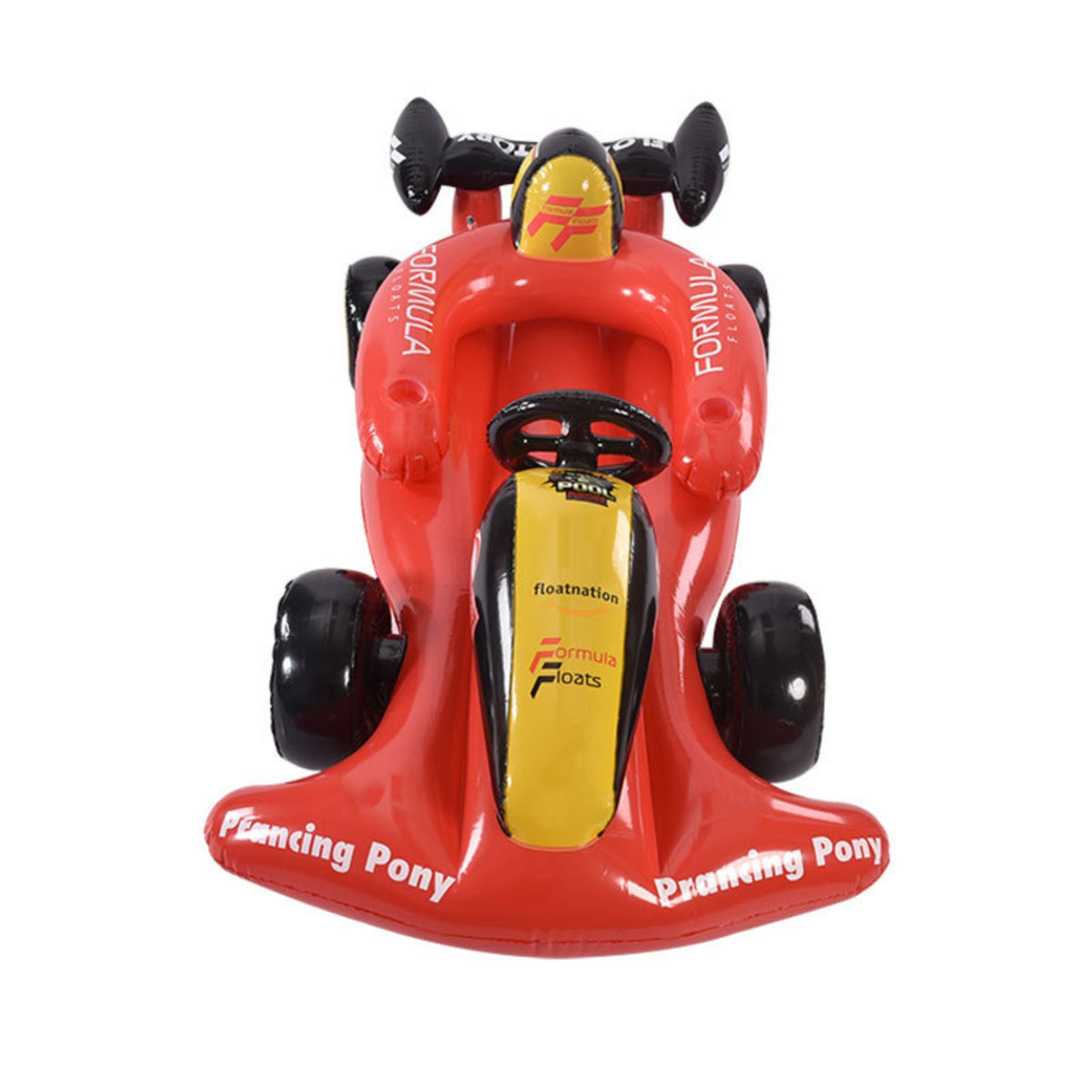 Safe Inflatable Race Car Oversized Pool Lounger with Steering Wheel Long-Lasting Car Pool Lounger Tear-Resistant for Beach