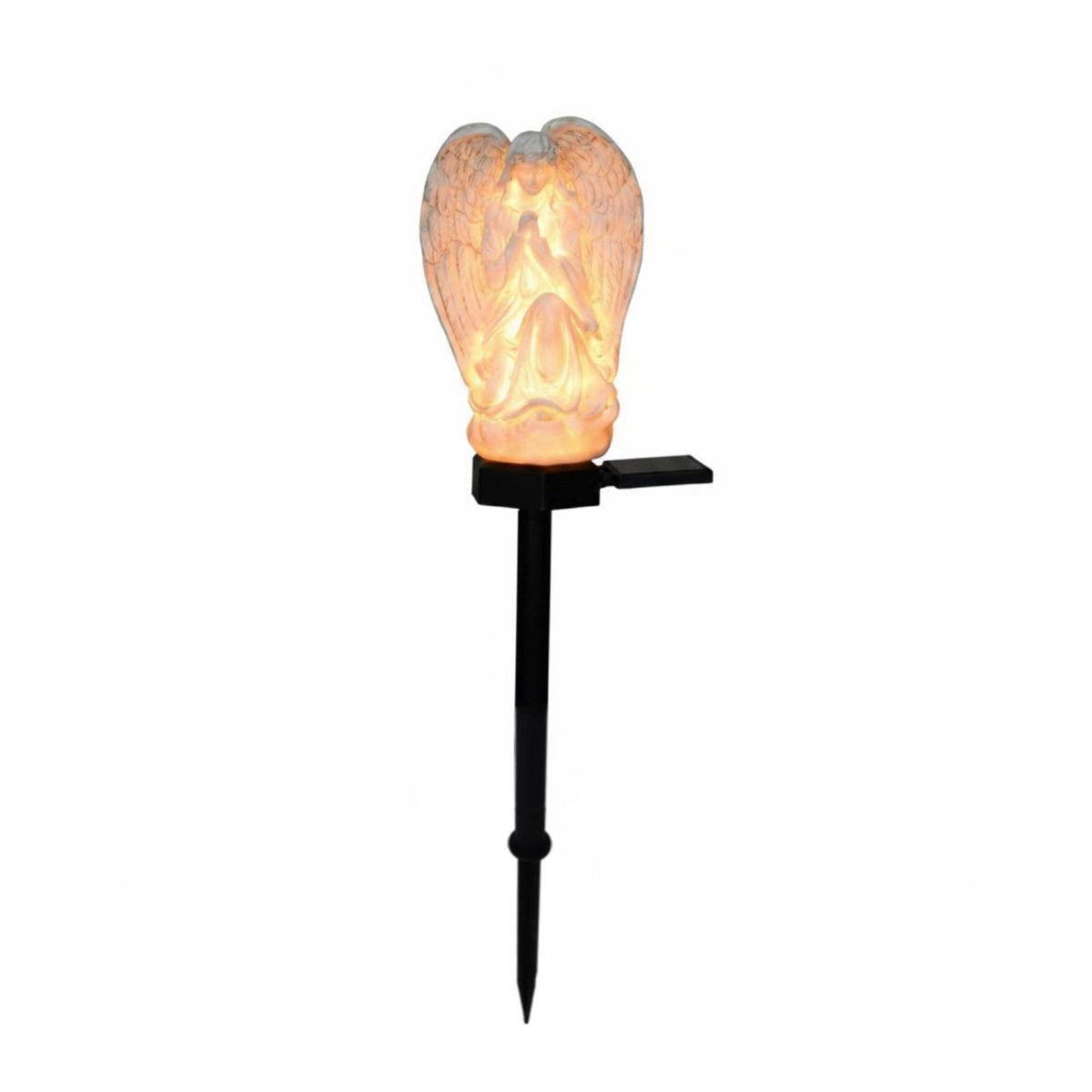 2 Pieces Solar Cherub Stake Lamp Easy to Install Cherub Garden Light Waterproof Outdoor Decor for Patio
