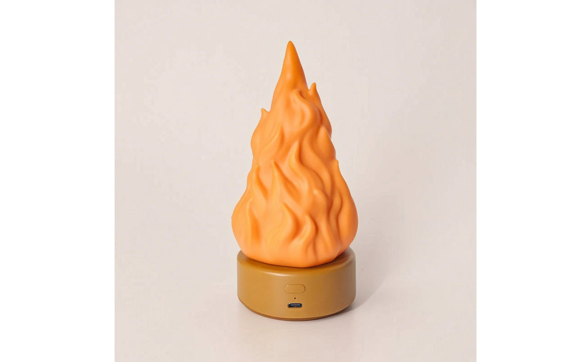 Rechargeable LED Night Light with Hanging Loop Portable Flickering Flame Light Cordless Flame Lamp Flameless for Campers, Camping, Bedroom, Tent, Patio