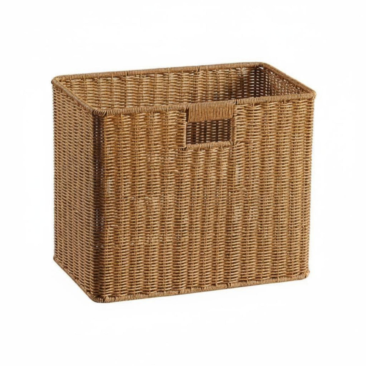 Woven Basket with Handles Imitation Rattan Design Household Storage for Students