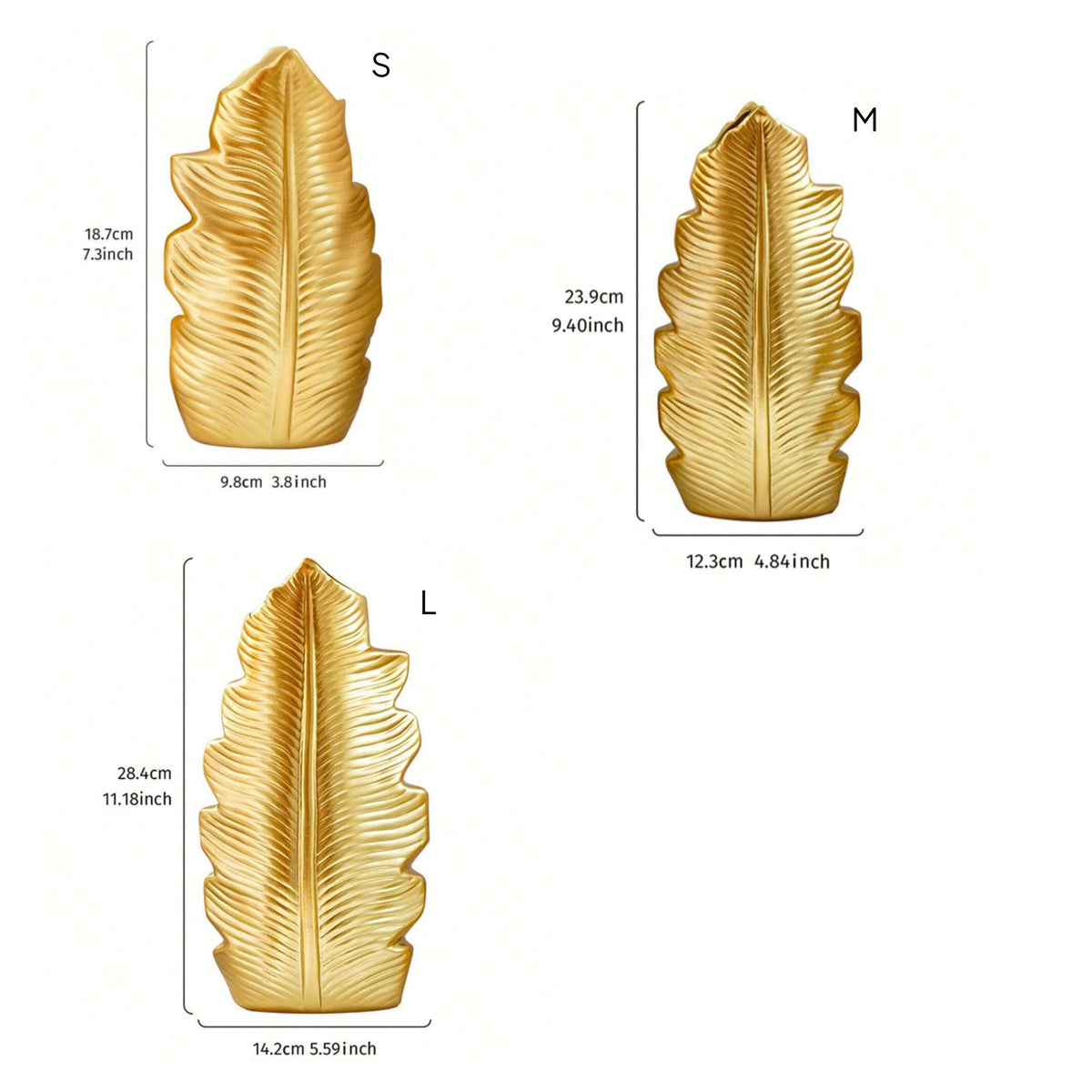 Feather Design Vase Nordic Design Sculptural Flower Holder for Entryway, Office