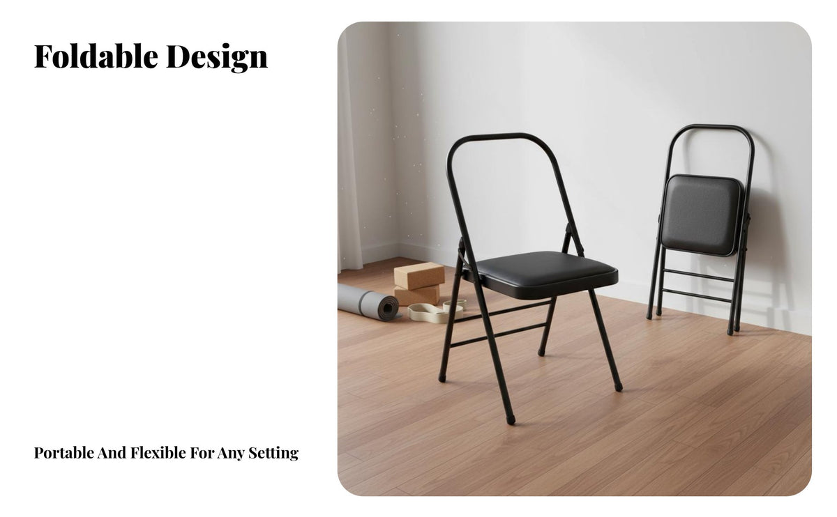 Flexibility Chair Thickened Steel Tube Folding Flexibility Chair Foldable Design Fitness Equipment for Beginners, Seniors