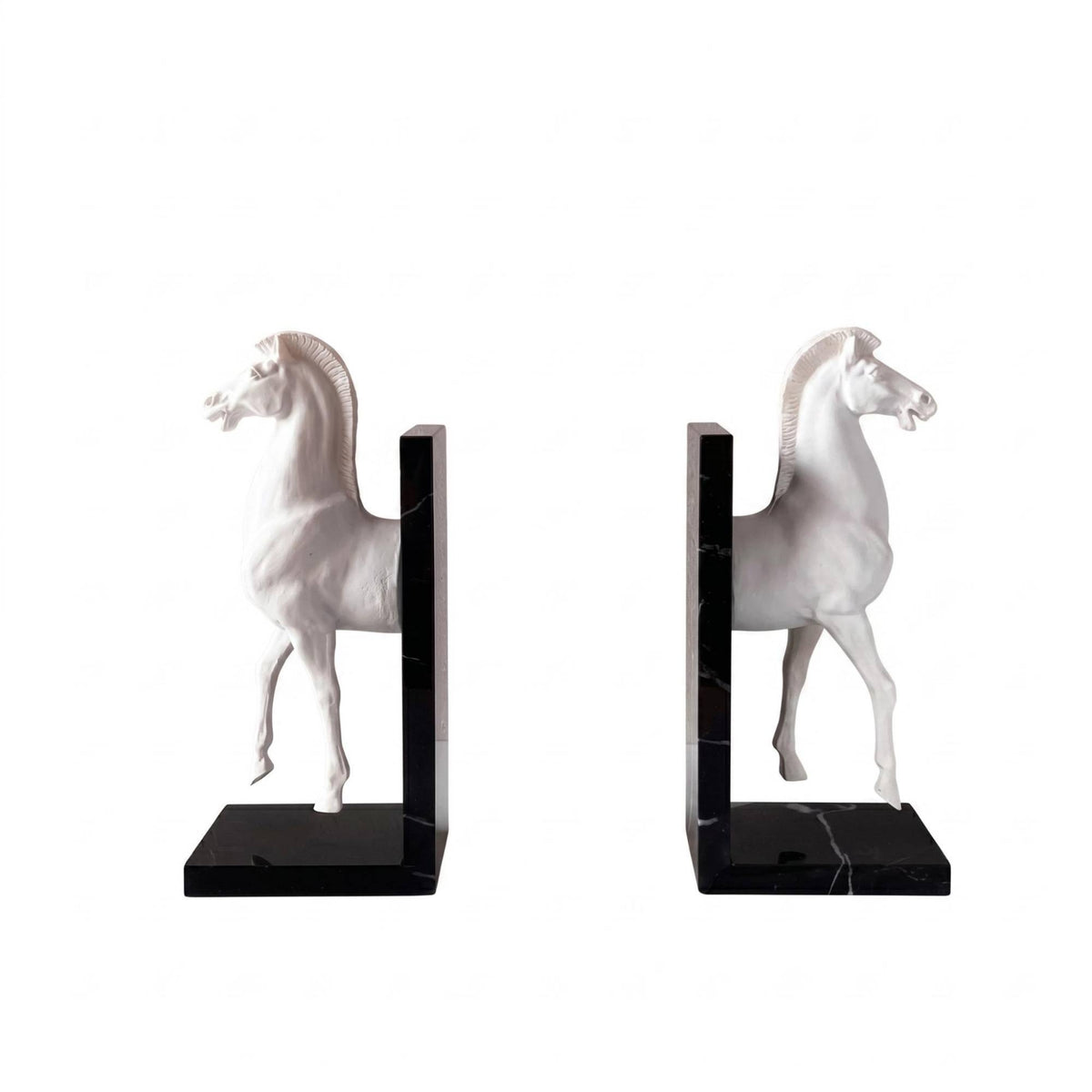 Horse Head Bookend Decorative Horse Head Bookends Heavy Duty Display Highlight for Study Room, Bookshelf, Desk