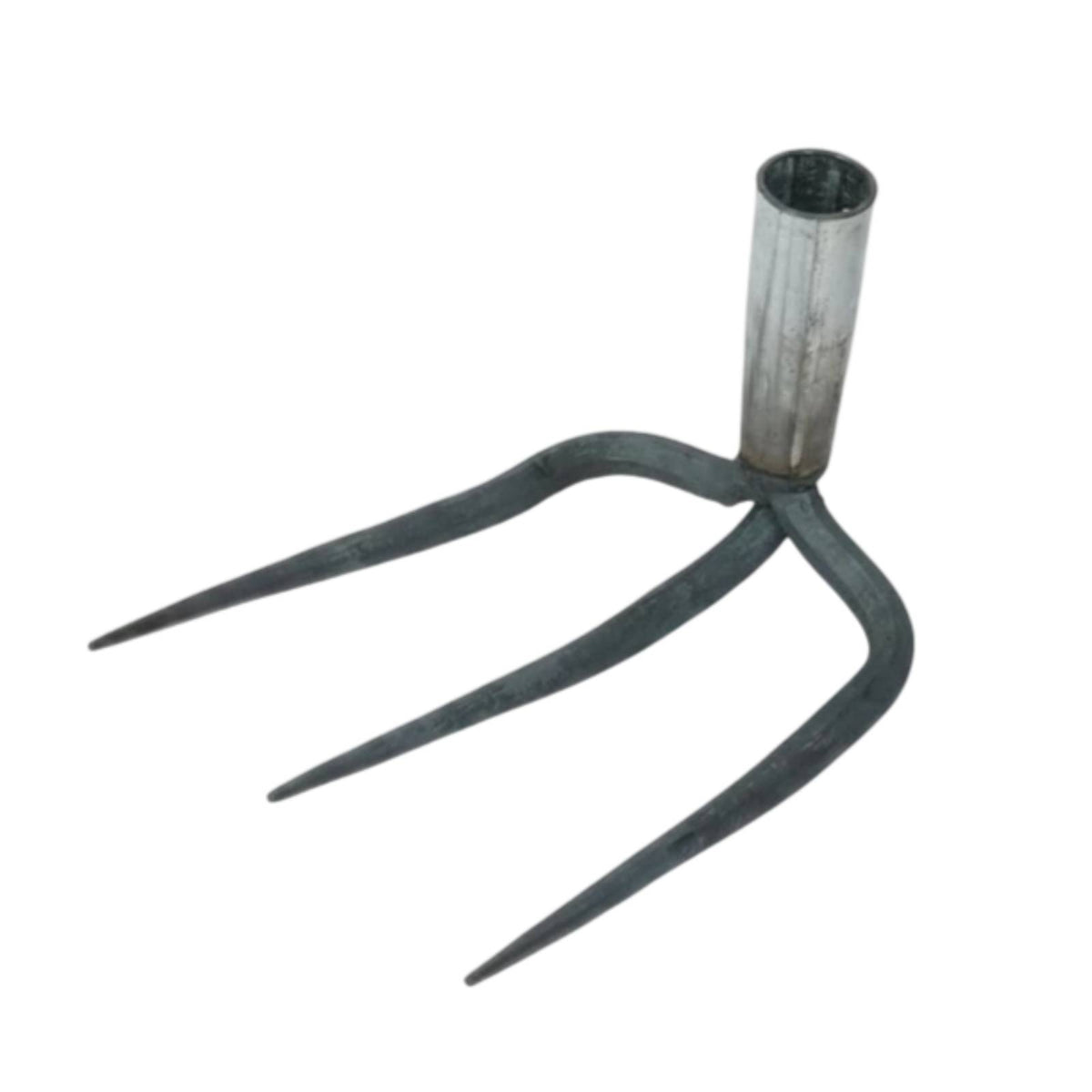 3-Tine Garden Rake Hex Socket Handcrafted Rake Welded Metal Soil Cultivator