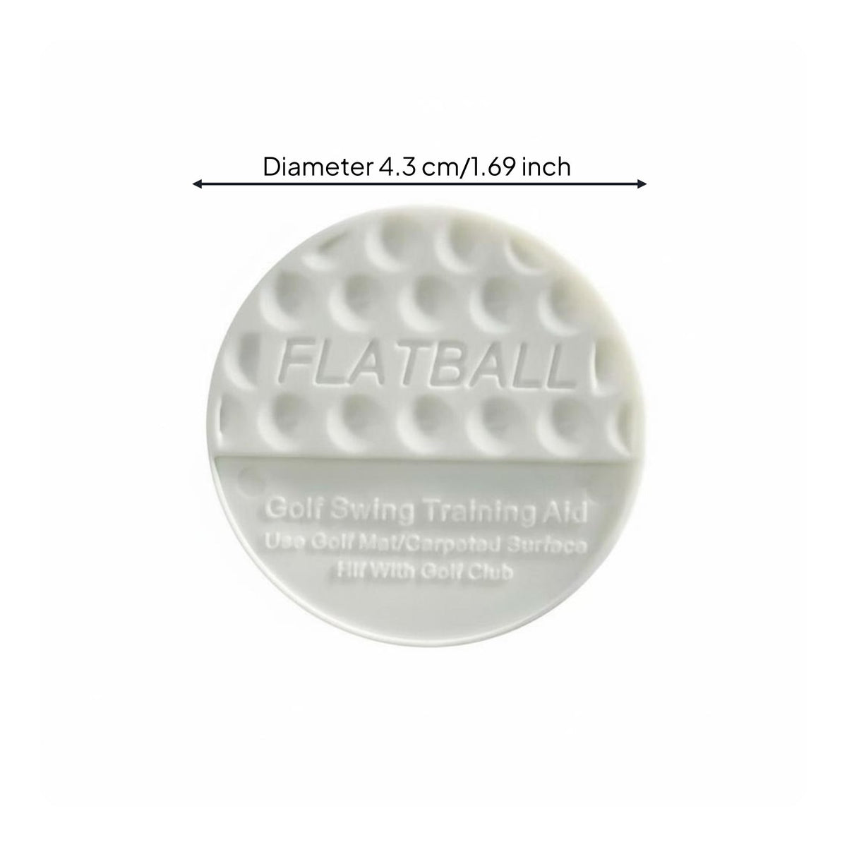 Low Profile Design Flat Golf Practice Ball Develops Muscle Memory Golf Swing Coach Ball Portable for Beginners, Outdoor, Home, Office