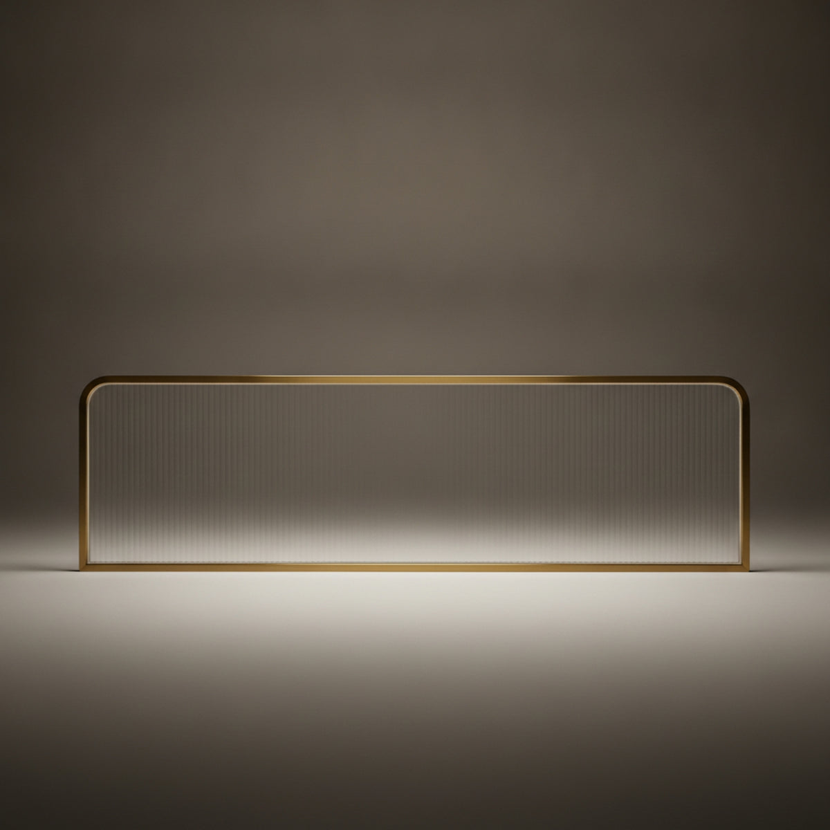 Divider with Ribbed Glass Glass Partition Screen Decorative Single-Section Partition for Restaurants, Cafes, Commercial Areas