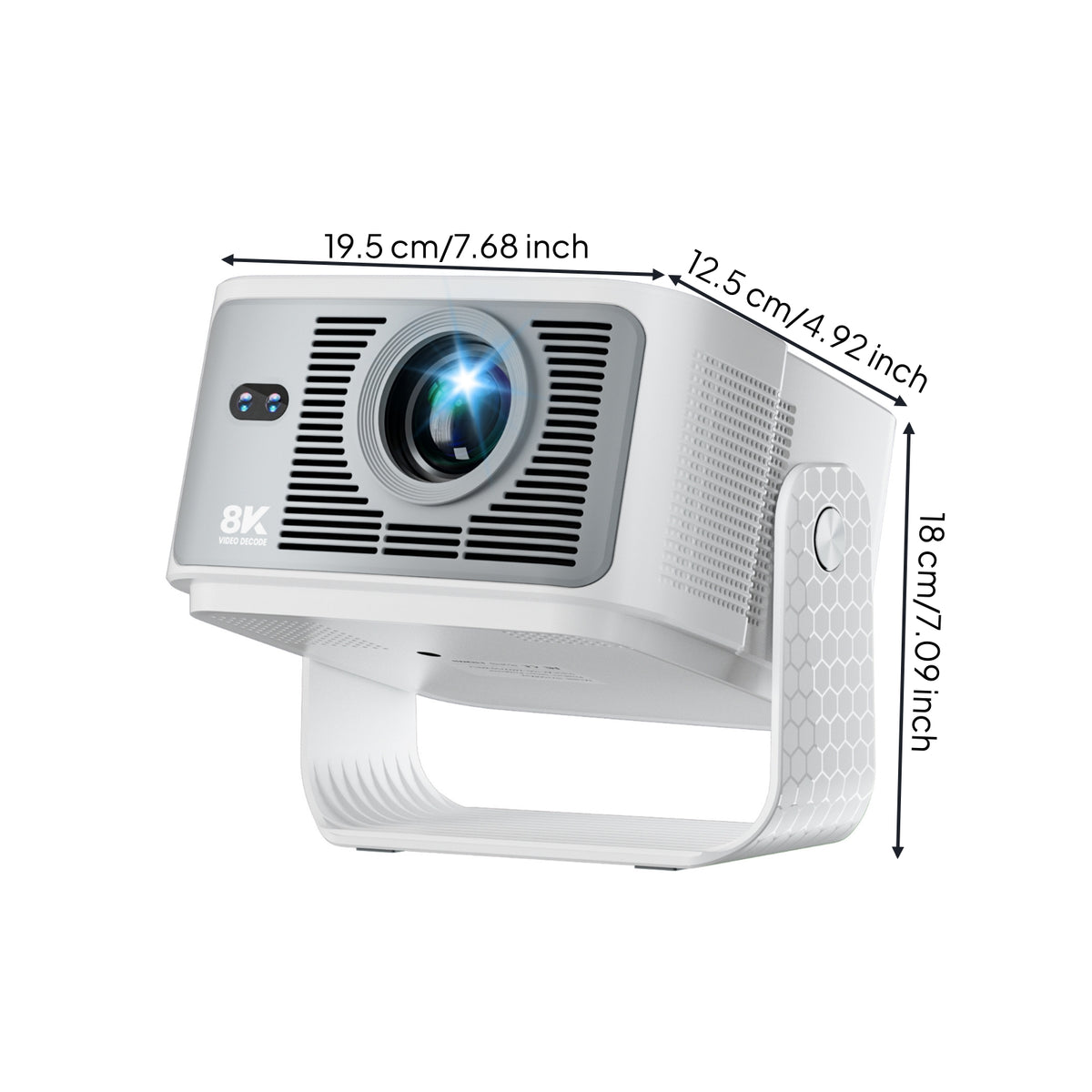 Display Device with Stand 1080p Native Android Display Device Auto Focus 650 Ansi for Movie Lovers, Bedroom, Living Room