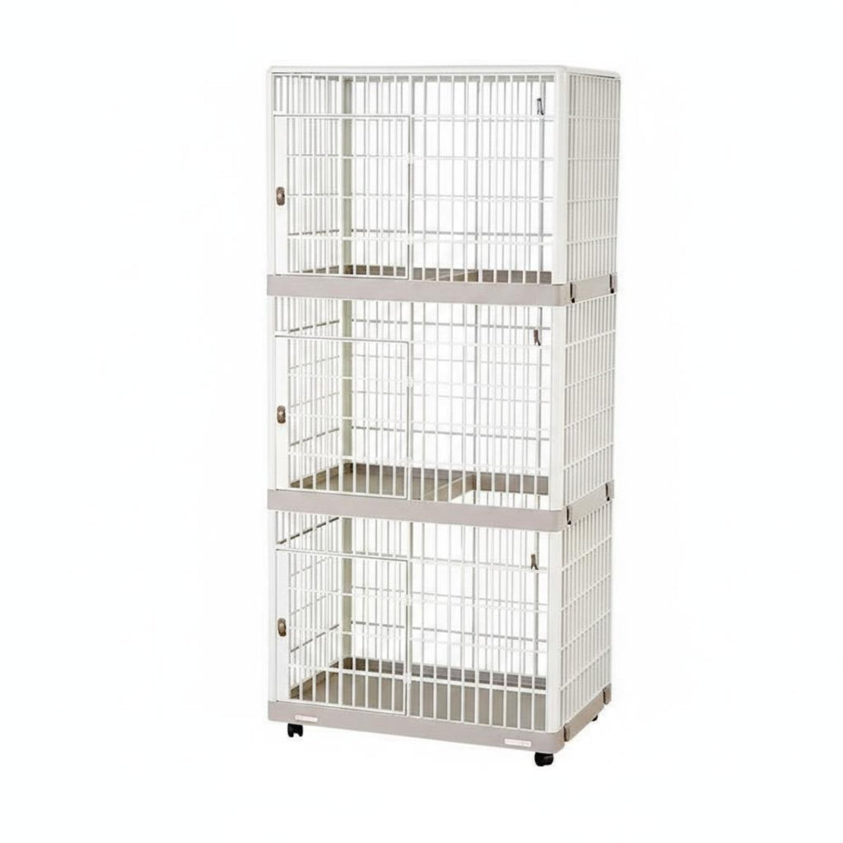 3 Tier Cat Cage Easy to Clean Multi Level Feline Enclosure Spacious Interior for Indoor