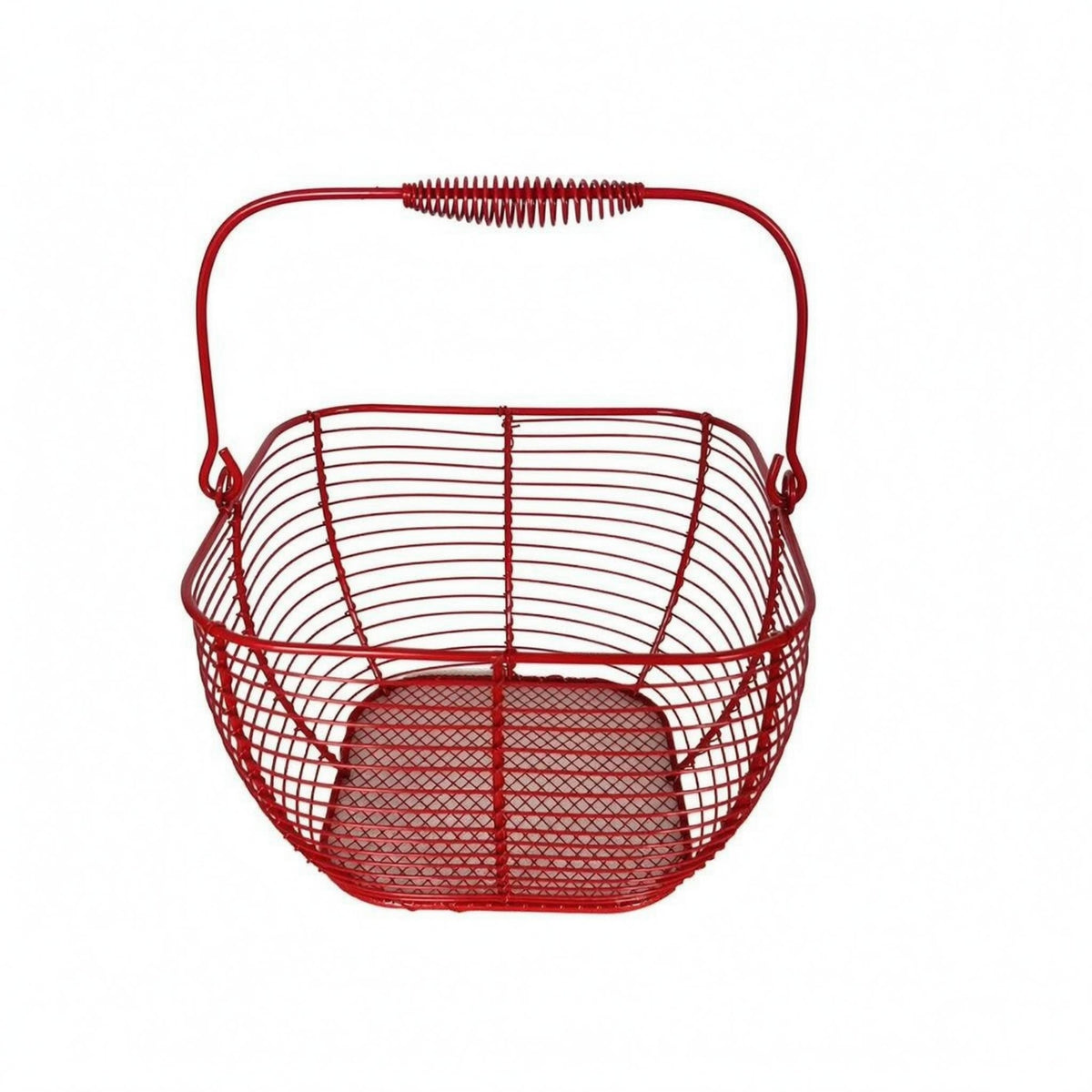 Wire Storage Basket Flat Base Home Organizer Compact