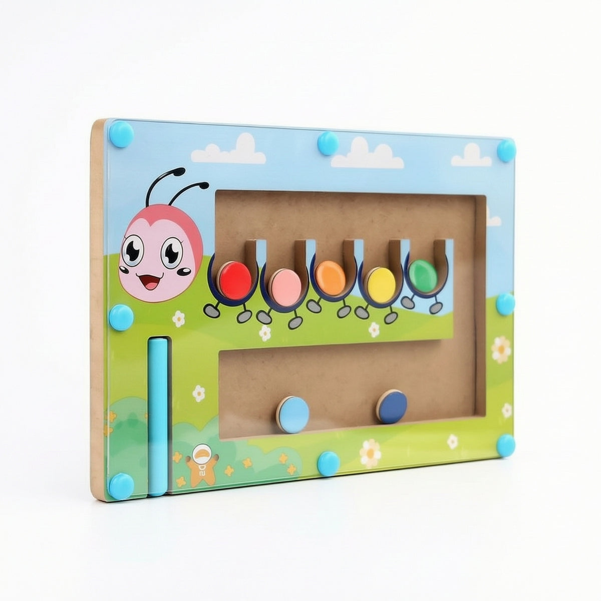 Educational Caterpillar Maze Tabletop Maze Board Fine-Motor Color Matching Board Hand-Eye Coordination for Preschoolers