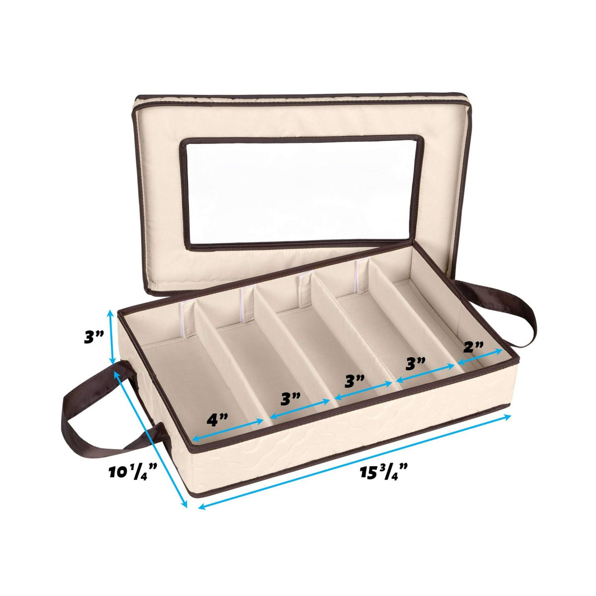 Cutlery Storage Box Portable Textile Flatware Organizer Easy to Clean Silverware Storage Case for Kitchen, Pantry