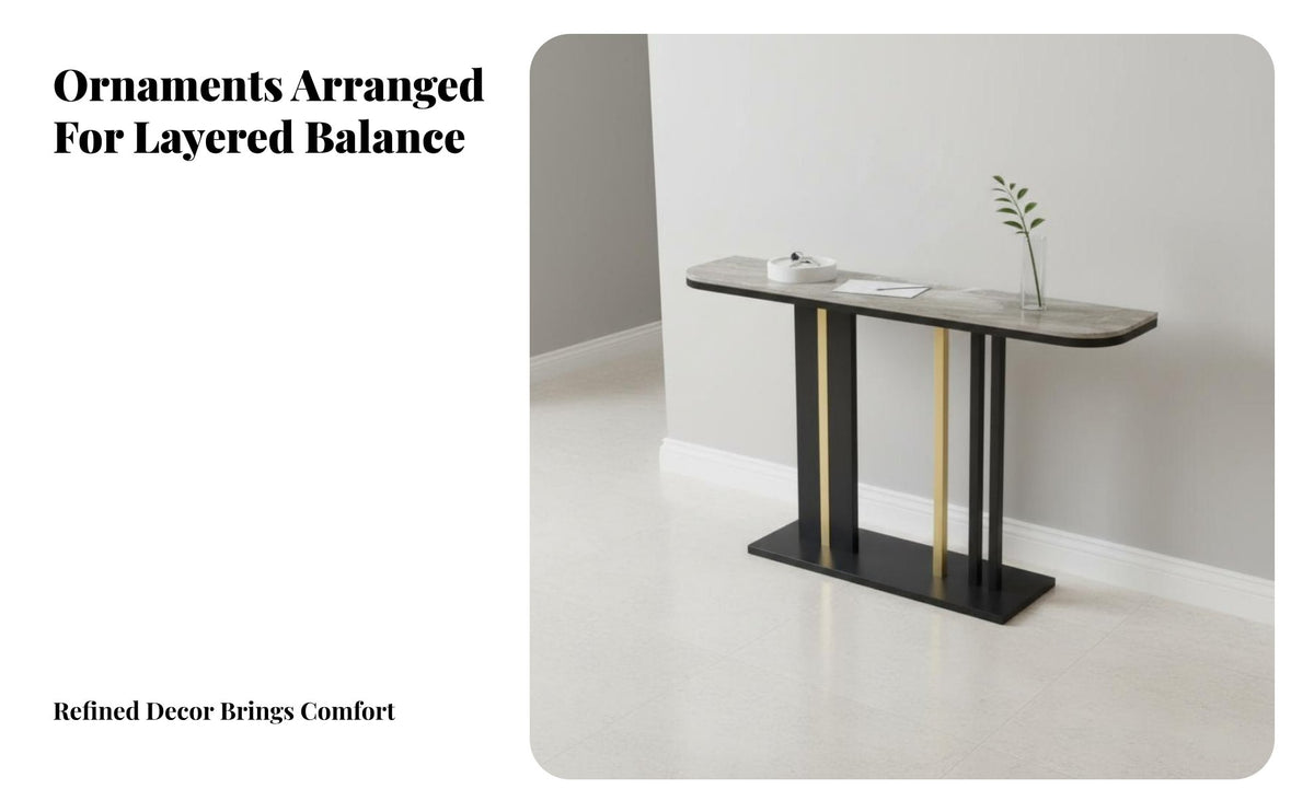 Minimalist Design Narrow Console Table Easy to Clean Slim Console Table Scratch-Resistant Hallway Furniture Waterproof for Interior Designers, Apartment Dwellers, Homeowners, Entryway, Living Room, Downice, Bedroom