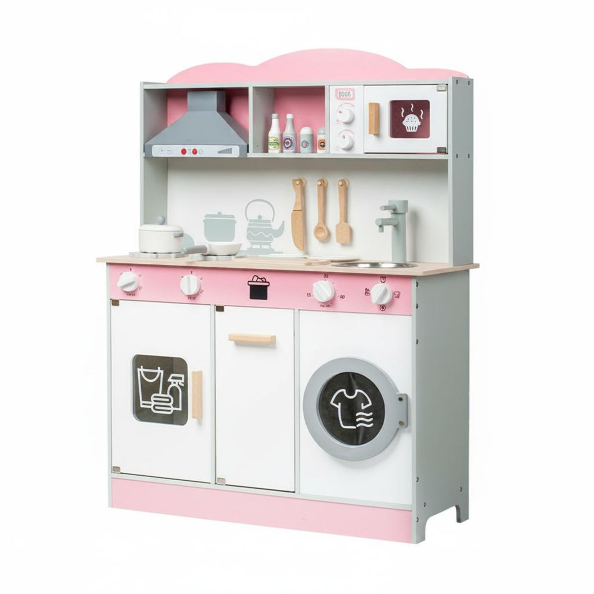 Wooden Play Kitchen Set Colorful Wooden Play Kitchen Safe for Children