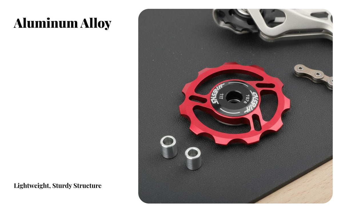Rear Derailleur Guide Wheel Lightweight Cycle Derailleur Pulley 11T Bearing Pulley Wheel Long-Lasting Fluid Functioning
